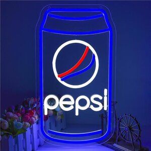 Pepsi Cola LED Neon Pop Sign Wall Decor Light Bedroom Business Man Cave Store NW